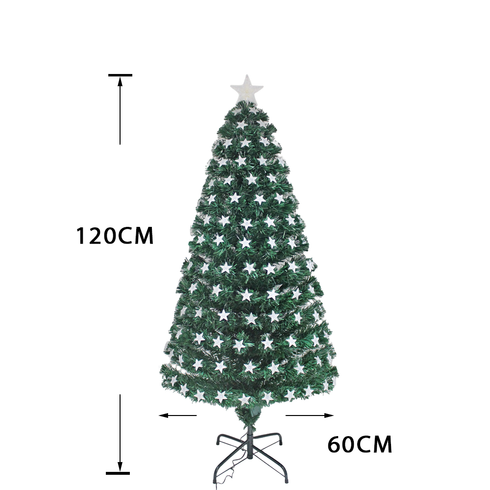 Star Decor Christmas Tree Pre-Lit Fibre Optic Multi-mode Multicolour Lights